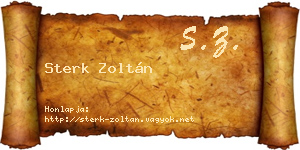 Sterk Zoltán névjegykártya